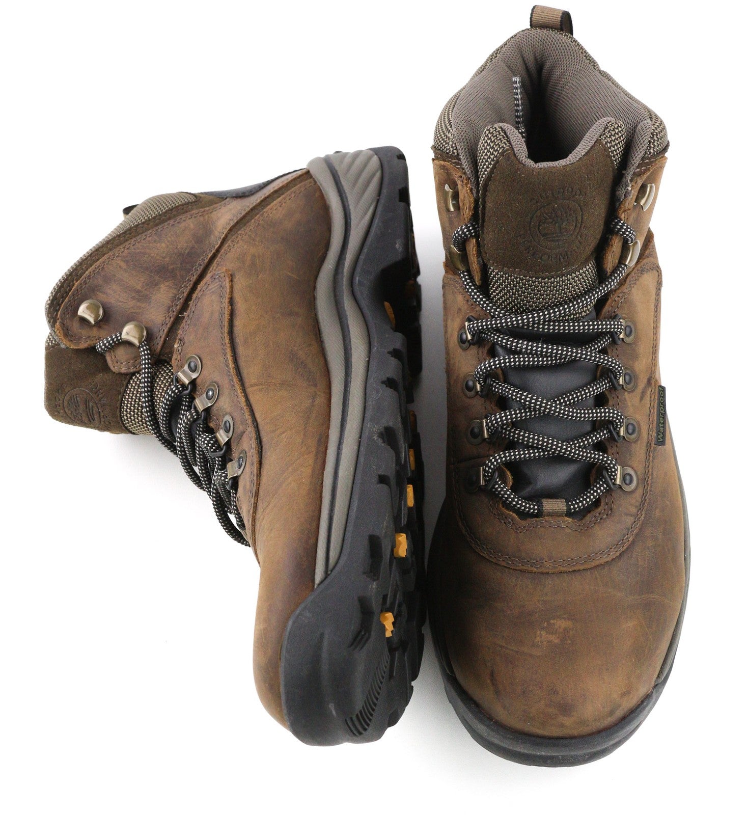 TIMBERLAND 12135-A5946 Mens Shoes EU44/44.5 Brown Leather High-Top Laced Leisure