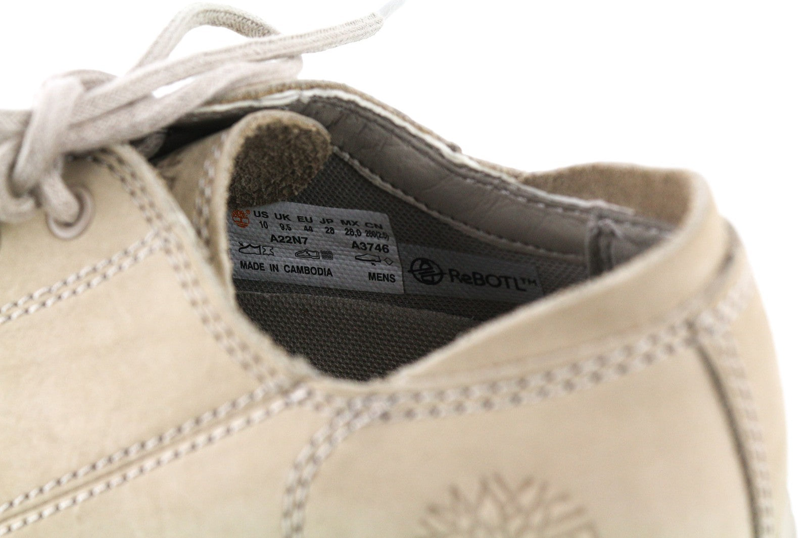 TIMBERLAND A22N7-A3746 Mens Trainers EU43.5/44 Beige Leather Leisure Low-Top