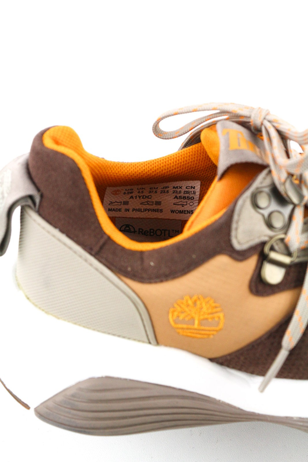 TIMBERLAND A1YDC-A5850 Womens Trainers EU37.5/38 Brown Textile Low-Top