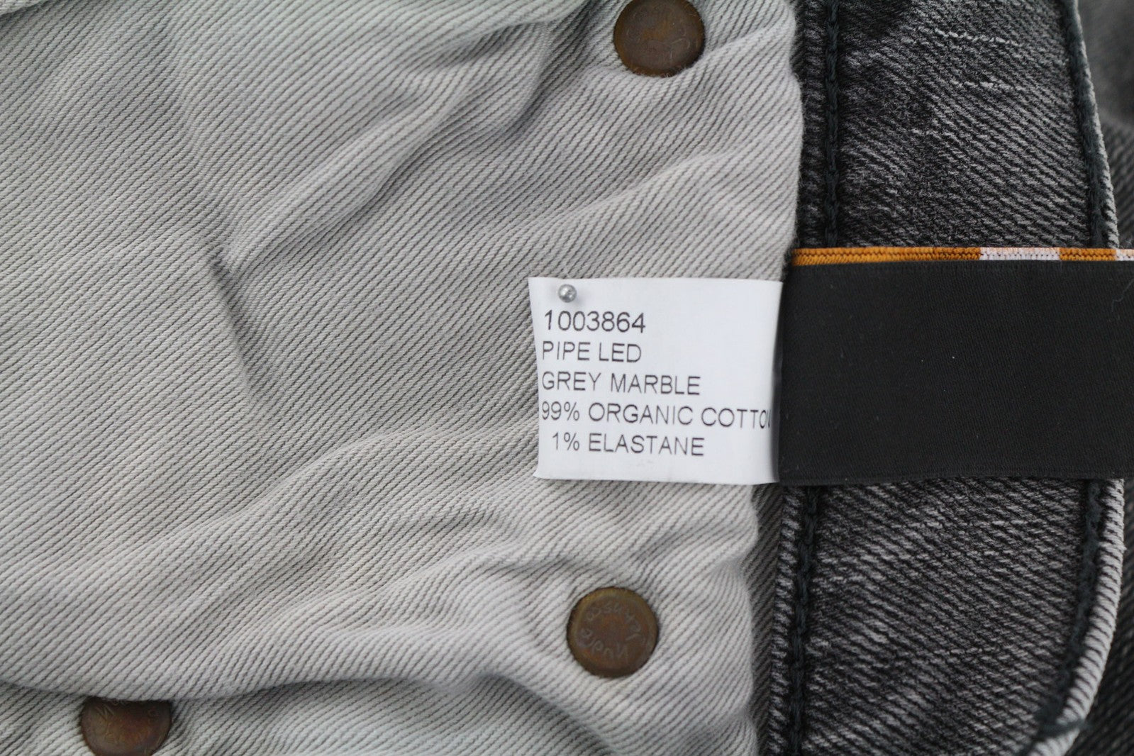 NUDIE JEANS Pipe Led Womens Jeans W27/L30 Skinny Stretch Grey Marble 5-Pocket