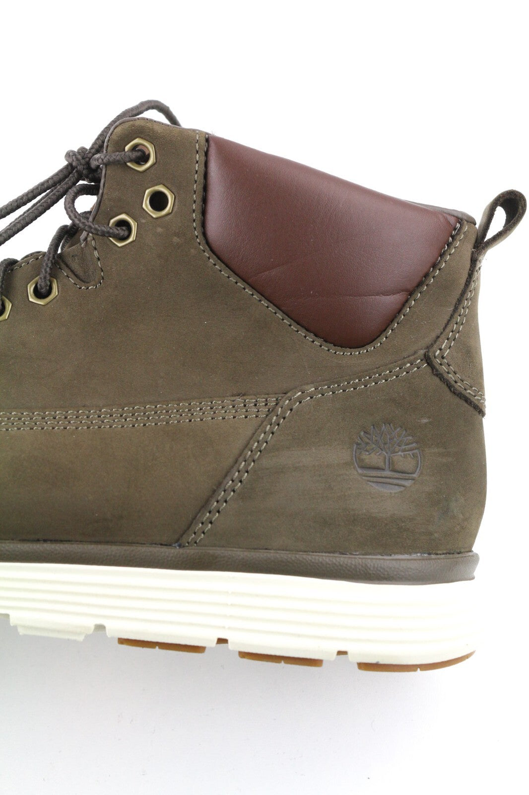 TIMBERLAND A2DNF-A6246 Mens Shoes EU43.5/44 Khaki Leather Laced Casual High-Top