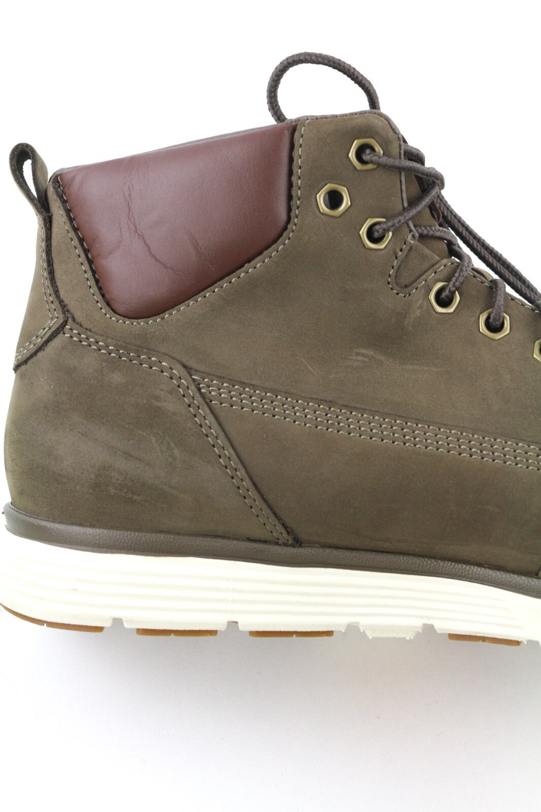 TIMBERLAND A2DNF-A6246 Mens Shoes EU43.5/44 Khaki Leather Laced Casual High-Top