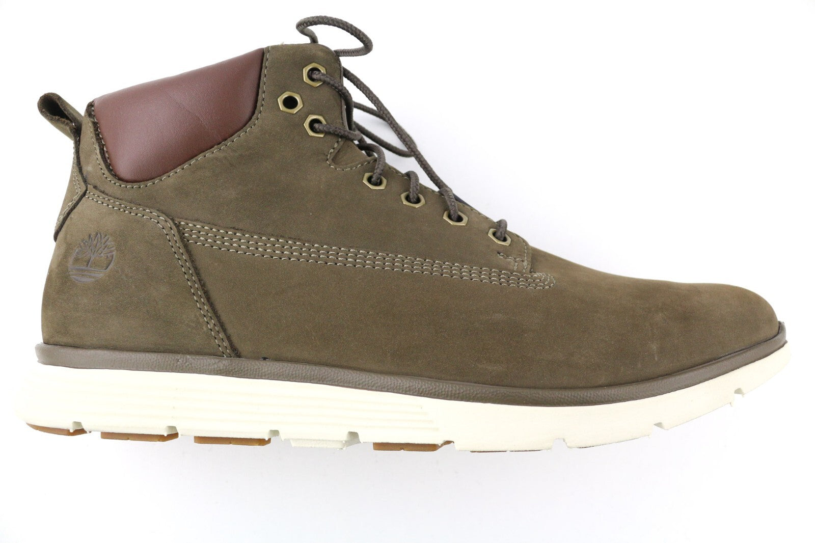 TIMBERLAND A2DNF-A6246 Mens Shoes EU43.5/44 Khaki Leather Laced Casual High-Top