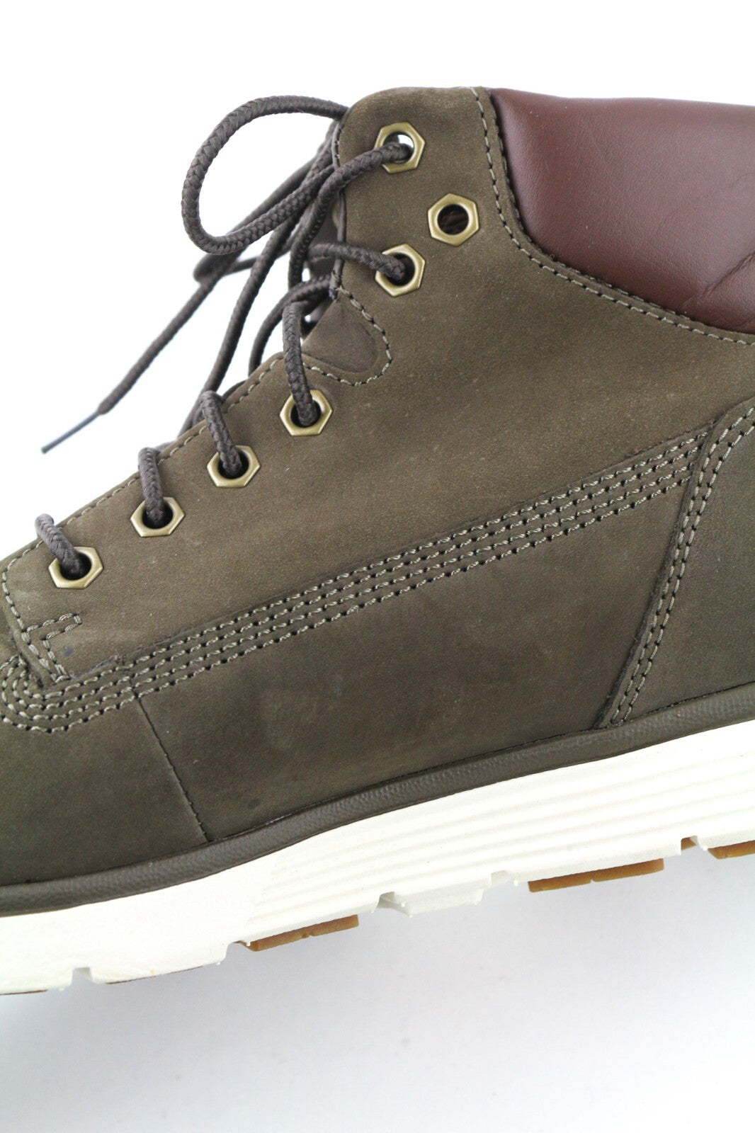 TIMBERLAND A2DNF-A6246 Mens Shoes EU43.5/44 Khaki Leather Laced Casual High-Top