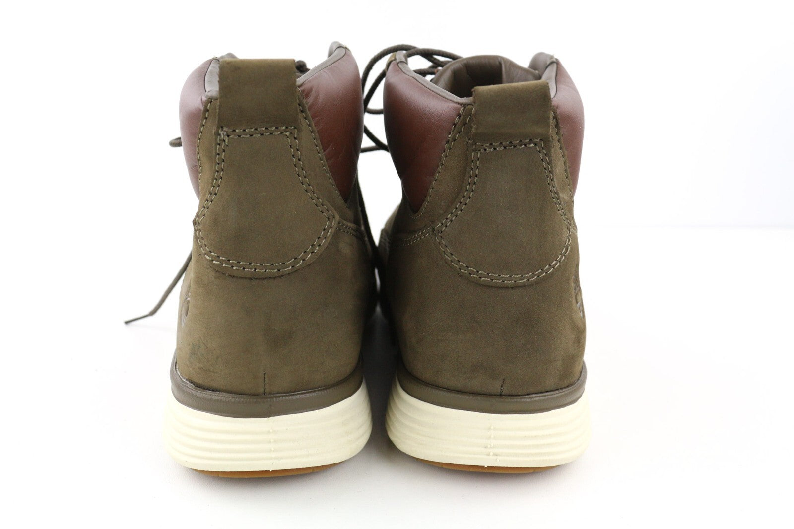 TIMBERLAND A2DNF-A6246 Mens Shoes EU43.5/44 Khaki Leather Laced Casual High-Top