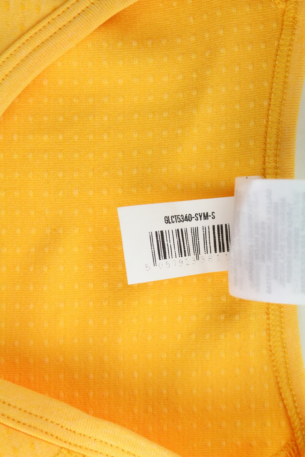 GYMSHARK Vital Women T-Shirt S Long Sleeve Cropped Thumb Holes Seamless Yellow