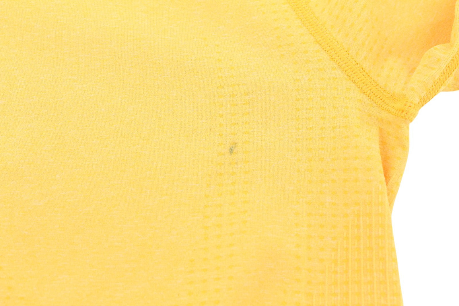 GYMSHARK Vital Women T-Shirt S Long Sleeve Cropped Thumb Holes Seamless Yellow