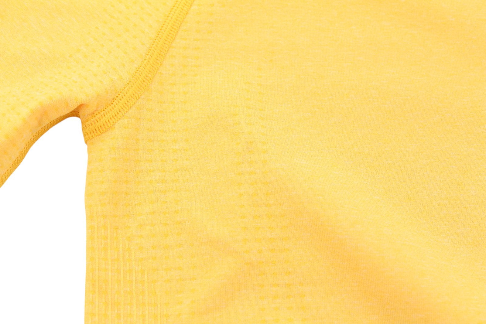 GYMSHARK Vital Women T-Shirt S Long Sleeve Cropped Thumb Holes Seamless Yellow