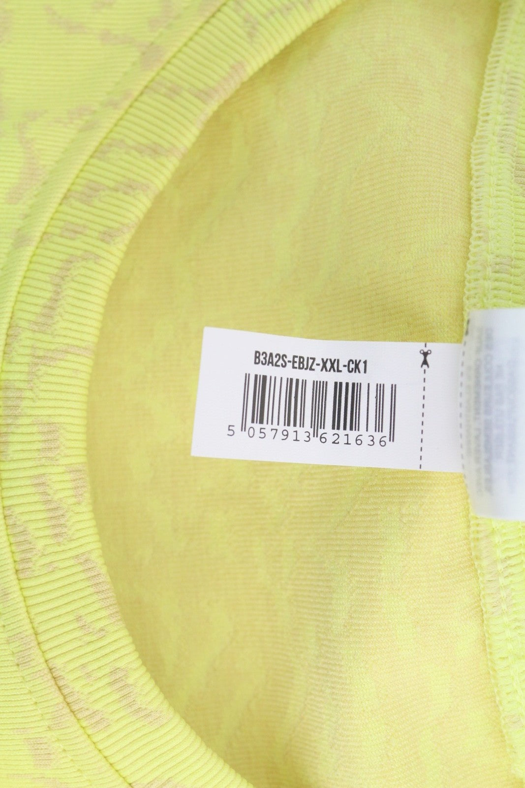 GYMSHARK B3A2S Women T-Shirt 2XL Short Sleeve Seamless Animal Print Stretch