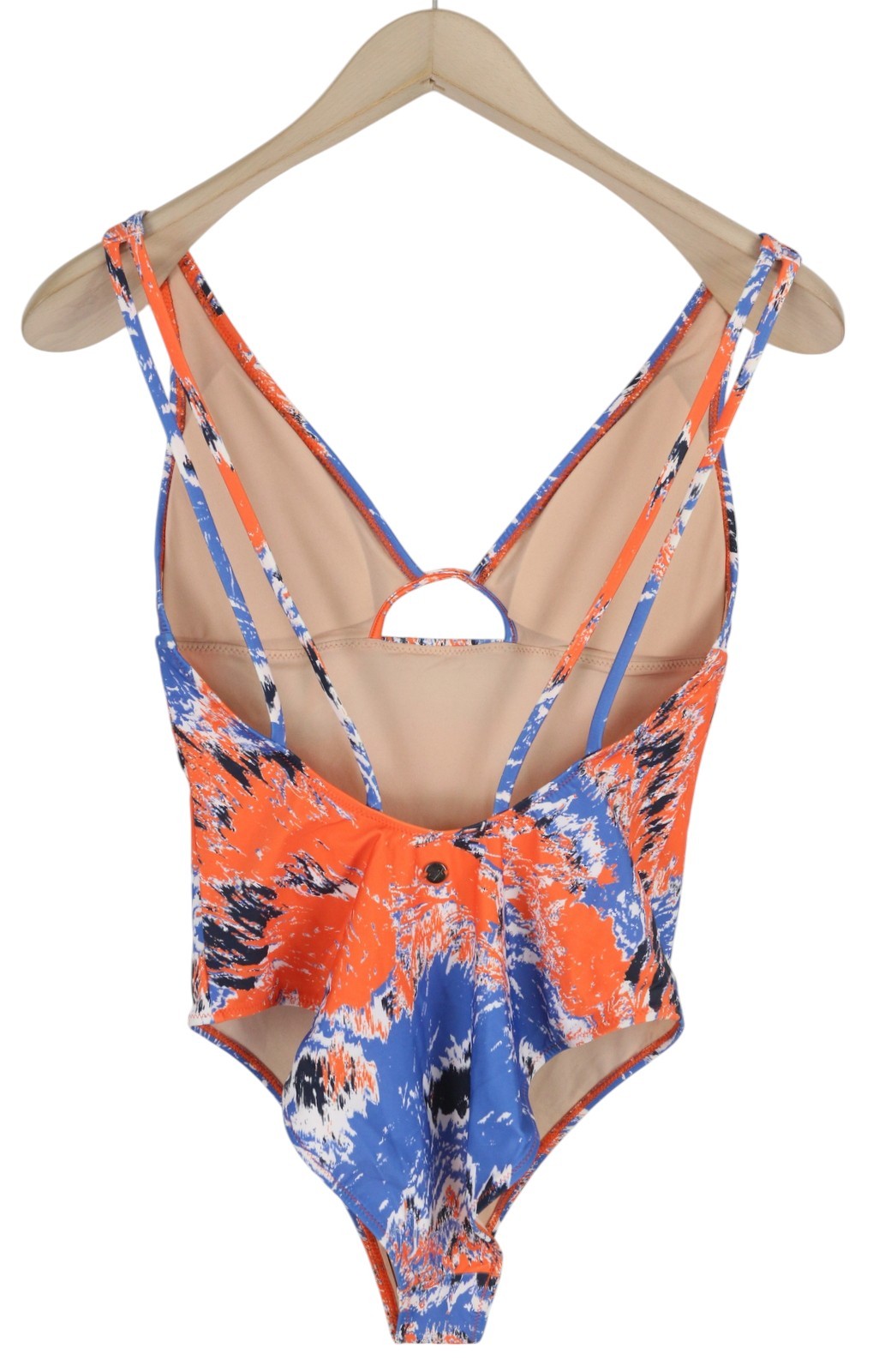 GYMSHARK GLSM5095 Women Swimwear S Swimsuit Colourful Patterned Stretch Logo