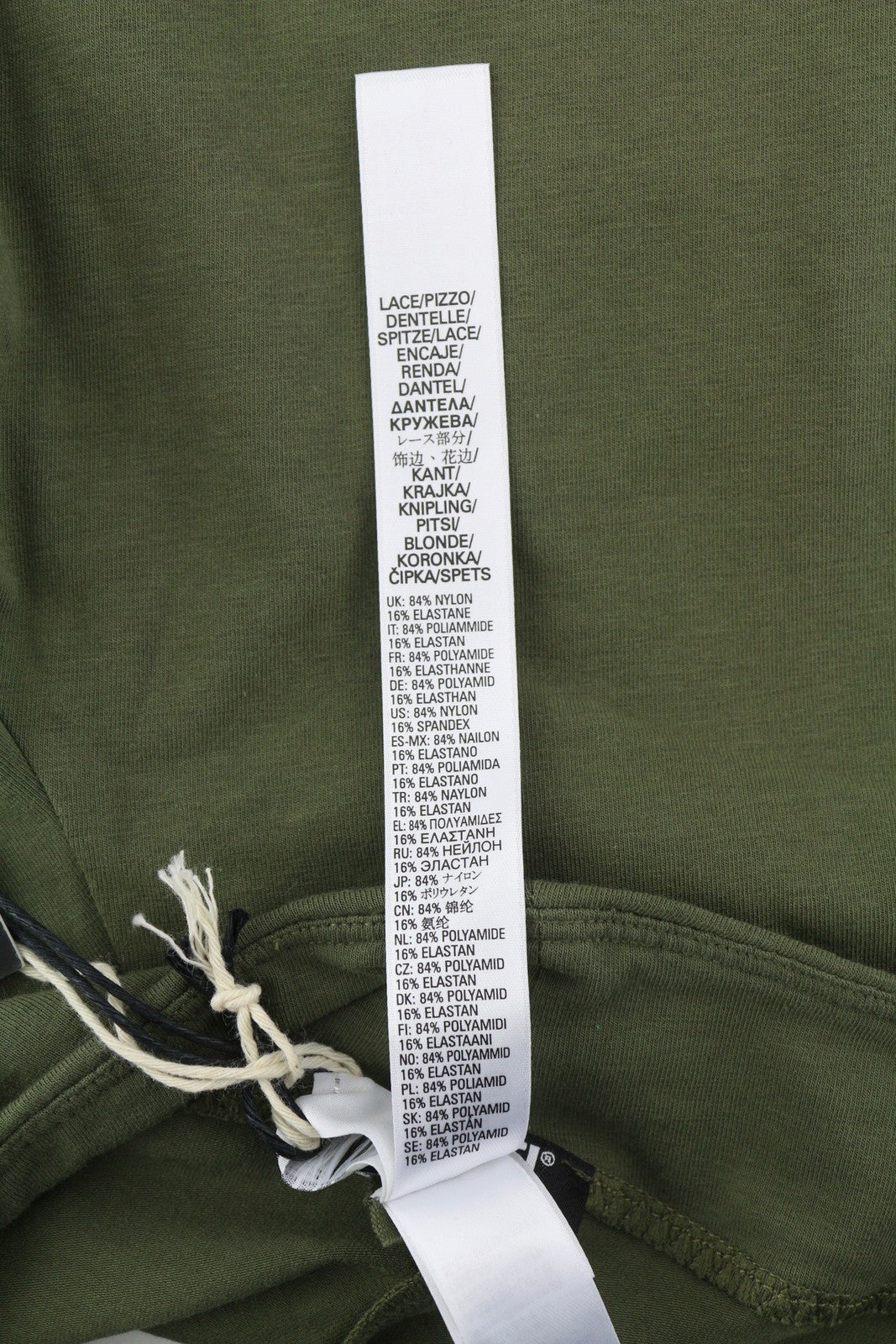 DIESEL Uflb-Faustmesh Women Shorts L Greem Elastic Waistline Perforated Detail