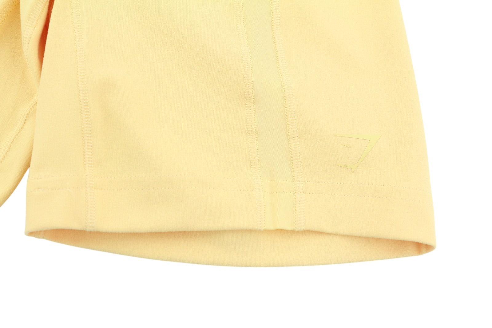 GYMSHARK Whitney Women Shorts S Yellow Cycling High Waist Stretch Sports Logo