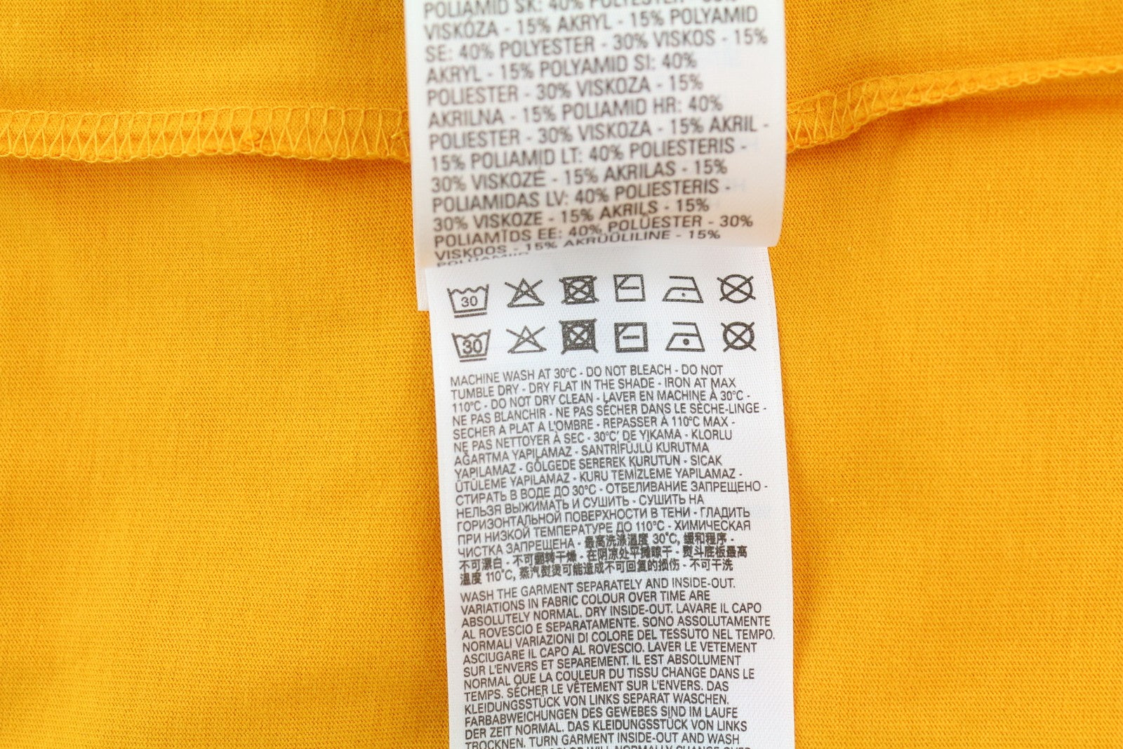 DIESEL T-Diegor-E10 Men T-Shirt XL Orange Short Sleeved Crew Neck Tricot Logo