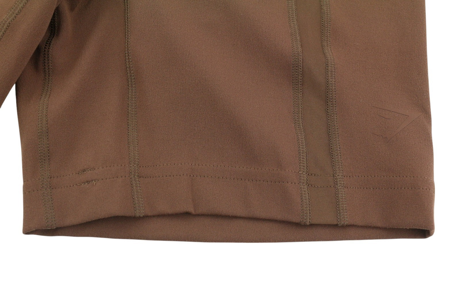 GYMSHARK Whitney Women Shorts S Brown Cycling High Waist Stretch Sports Logo