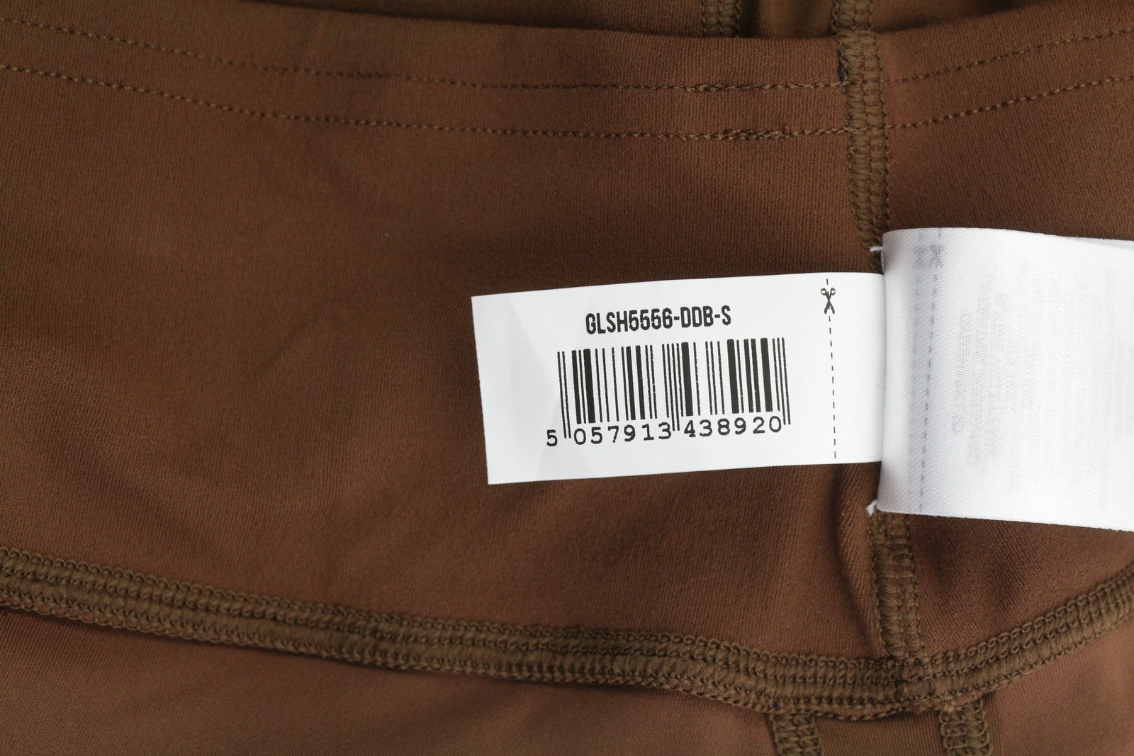 GYMSHARK Whitney Women Shorts S Brown Cycling High Waist Stretch Sports Logo