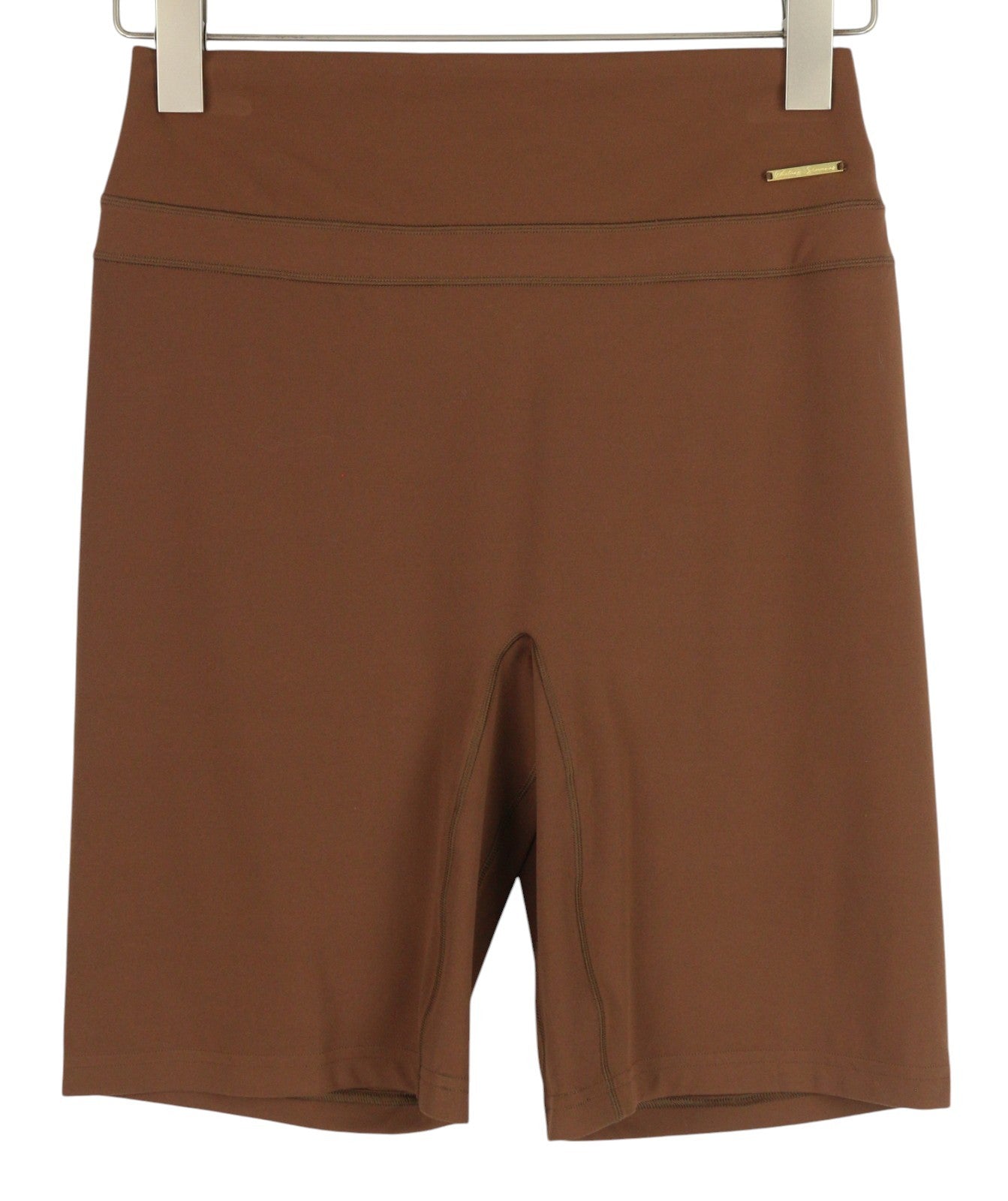 GYMSHARK Whitney Women Shorts XL Brown Cycling High Waist Stretch Sports Logo