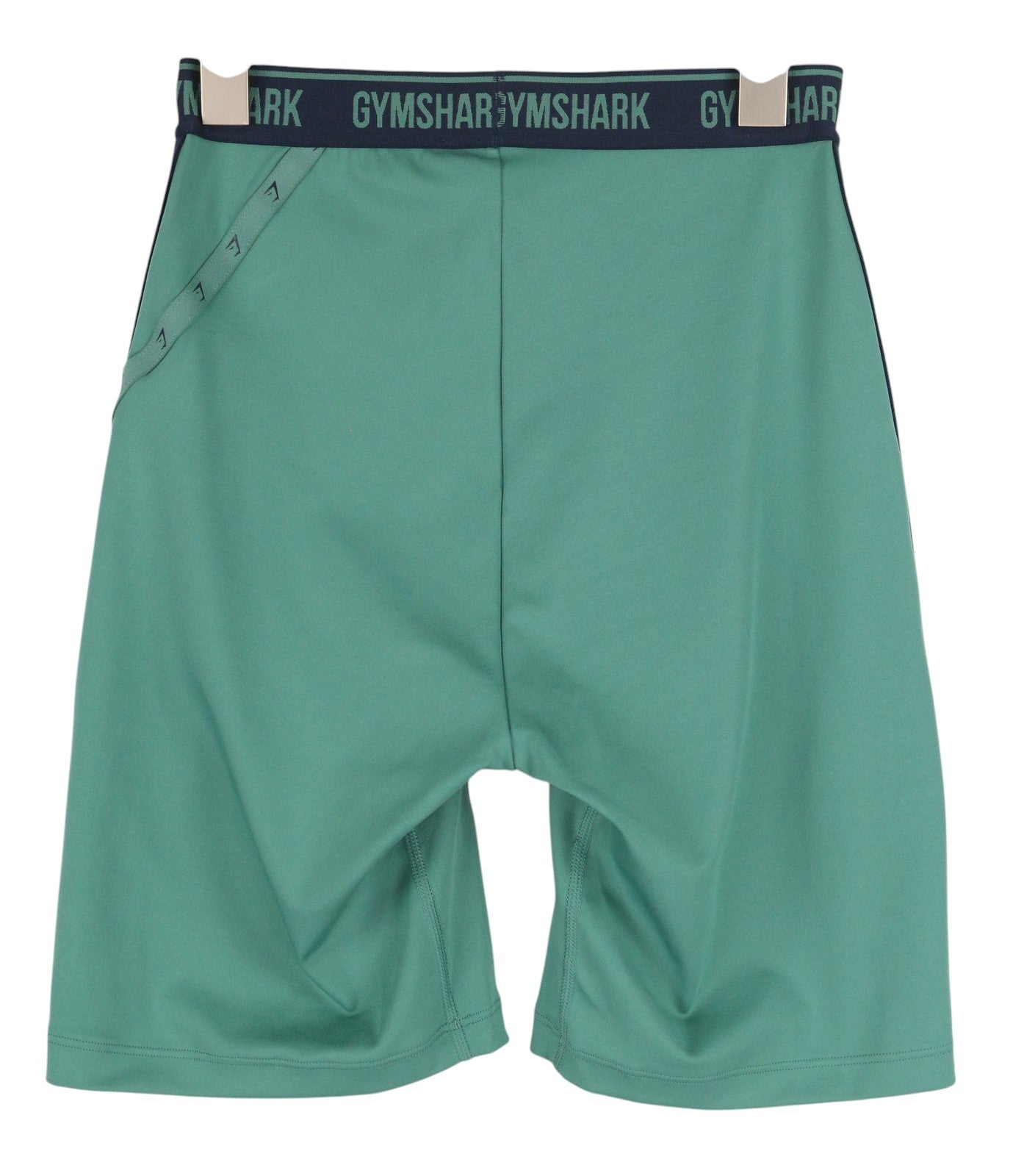 GYMSHARK Strike Women Shorts M Green Cycling High Waist Stretch Sports Logo