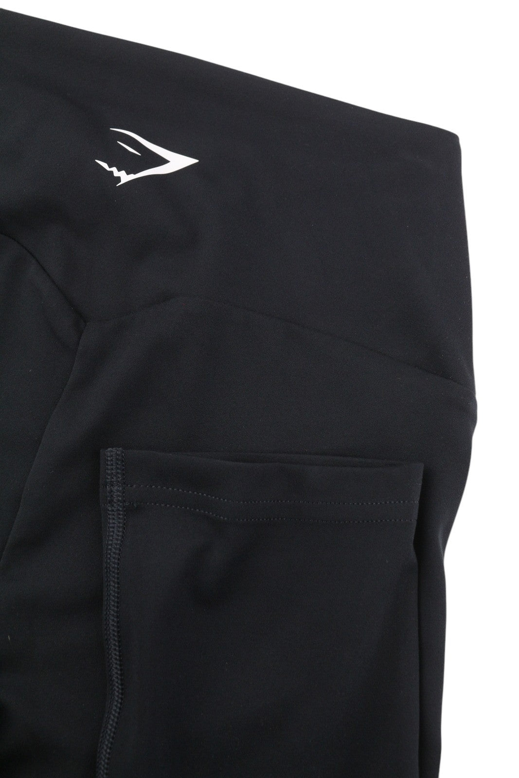 GYMSHARK B1A1U Women Leggings XS Training Cropped Stretch Sports Logo Black