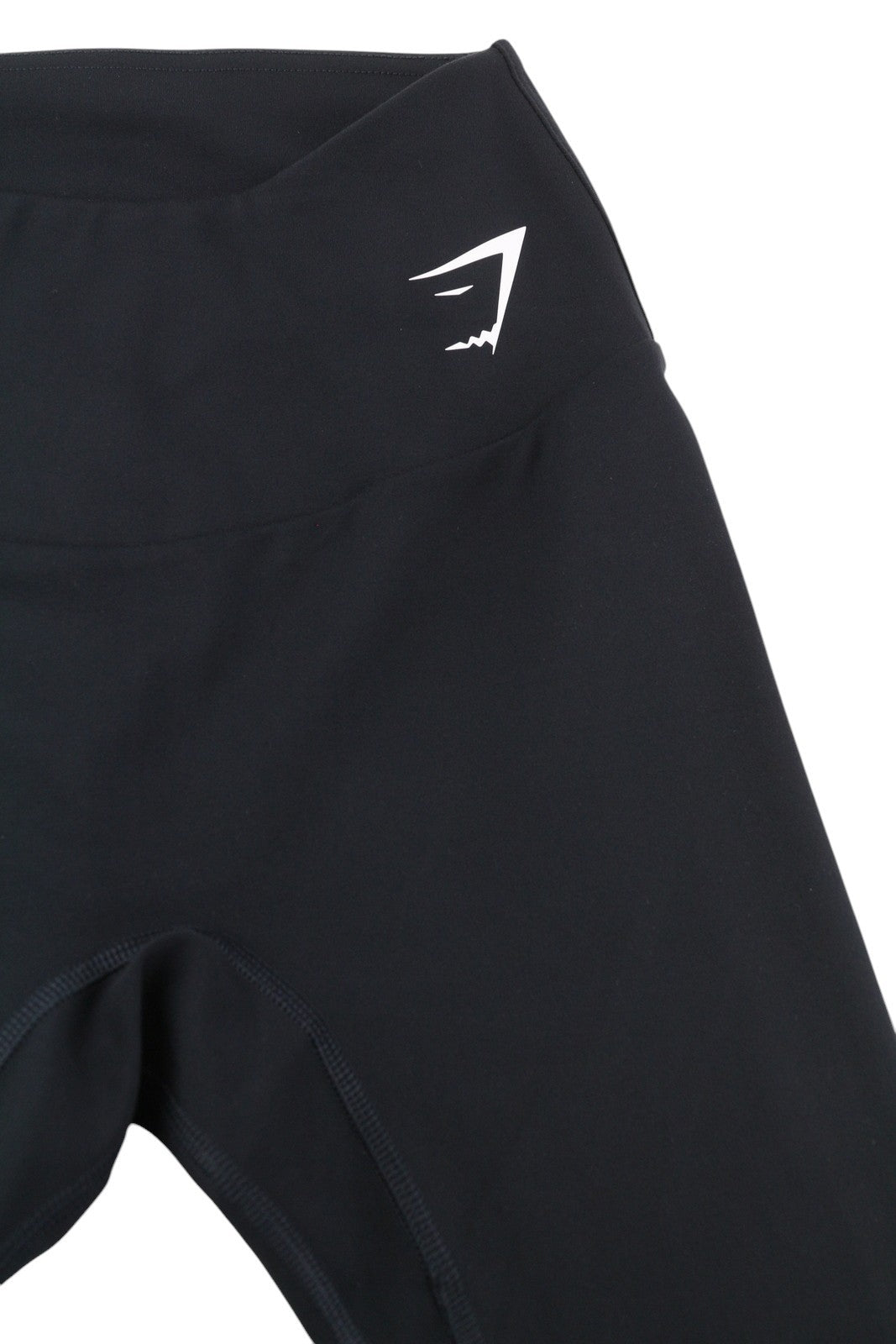 GYMSHARK B1A1U Women Leggings XS Training Cropped Stretch Sports Logo Black