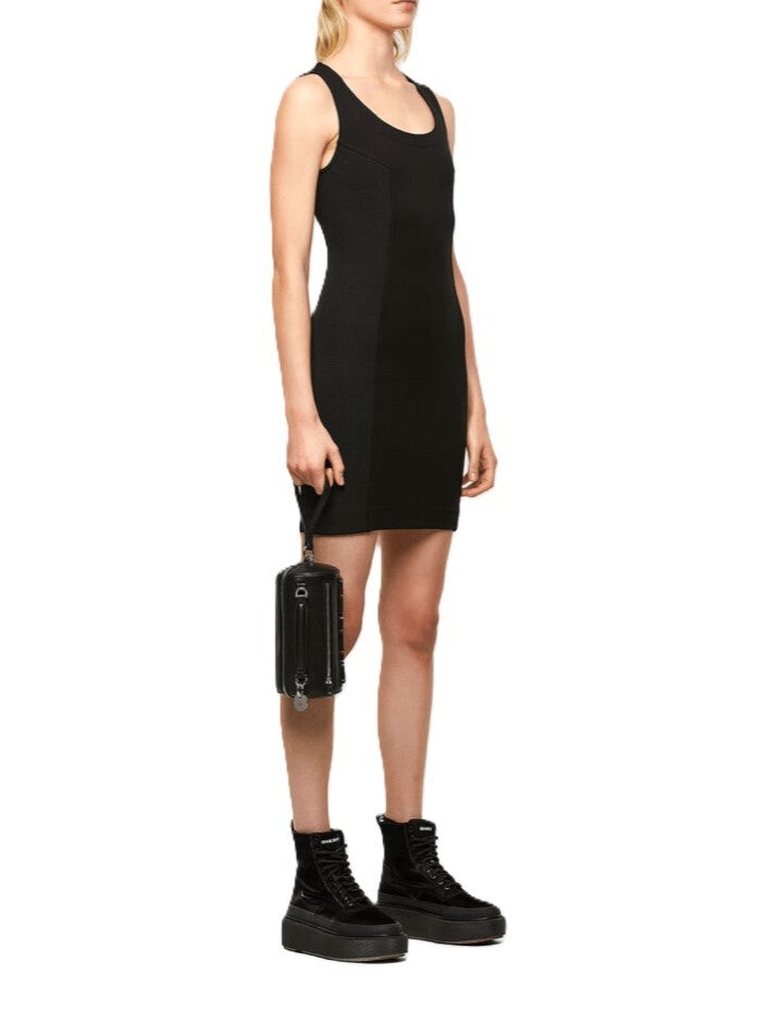 DIESEL D-Reki Women Dress S Super Slim Hugging Bodycon Stretchy Black RRP€180