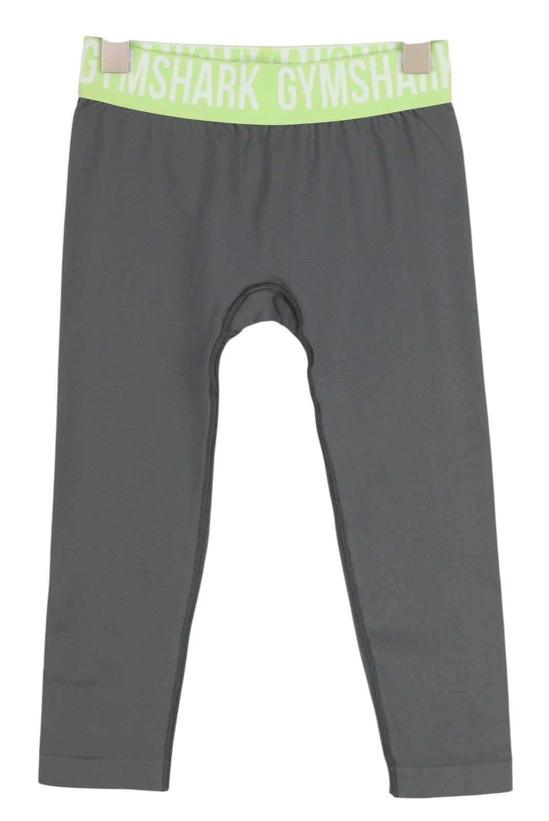 GYMSHARK GLLG4276 Women Leggings XS Seamless Cropped Low Waist Stretch Grey