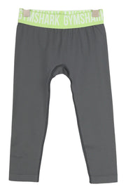GYMSHARK GLLG4276 Women Leggings XS Seamless Cropped Low Waist Stretch Grey