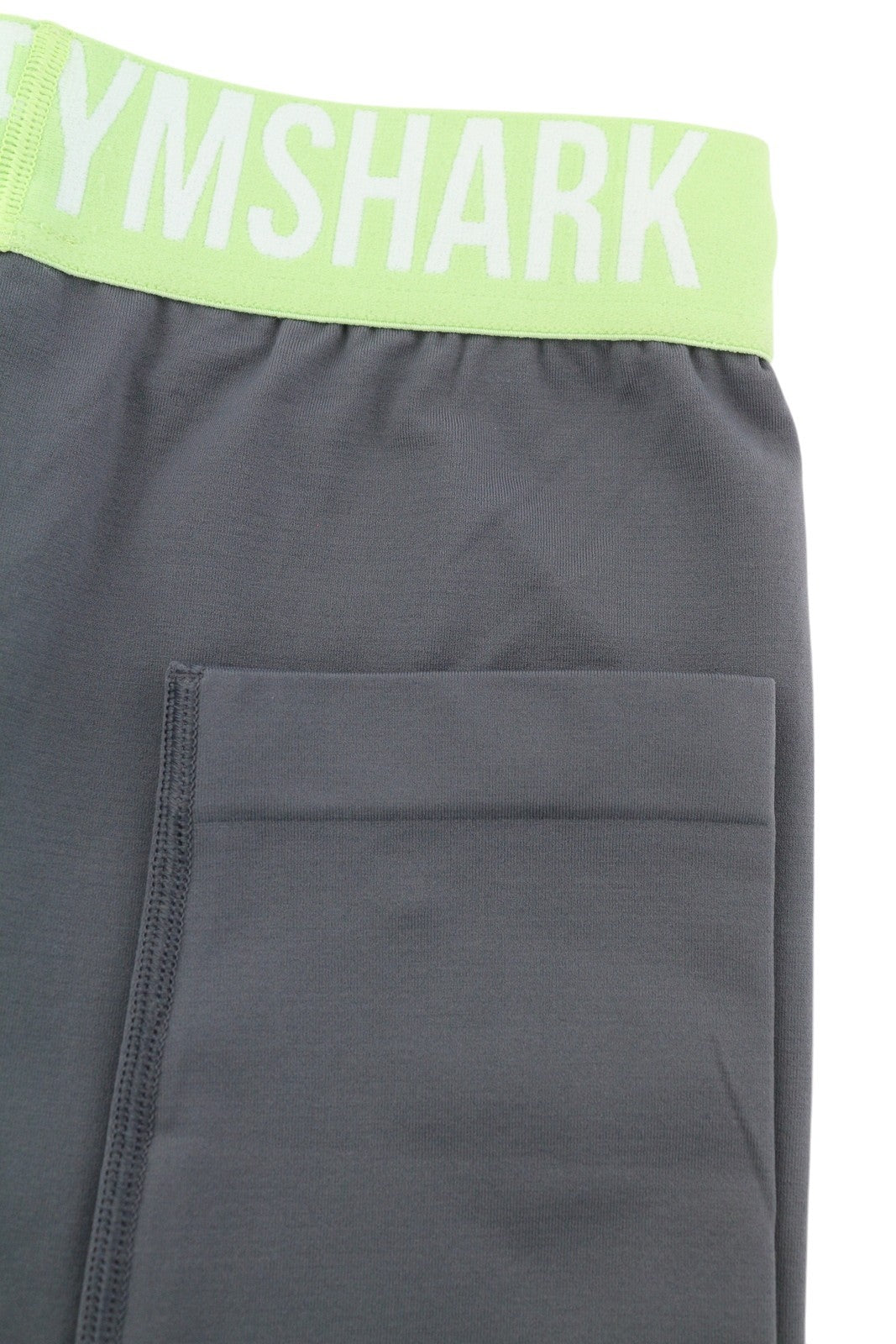 GYMSHARK GLLG4276 Women Leggings XS Seamless Cropped Low Waist Stretch Grey