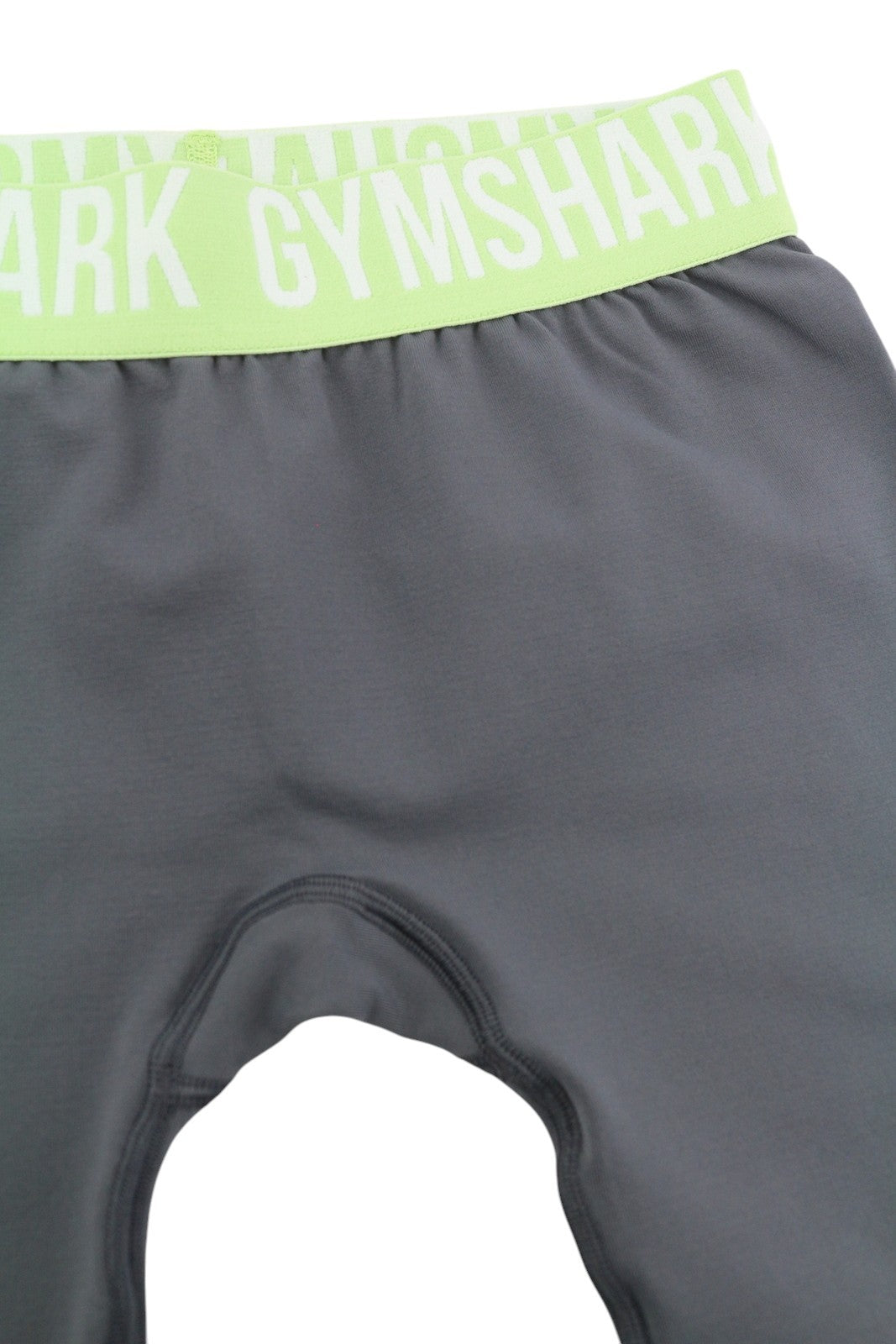 GYMSHARK GLLG4276 Women Leggings XS Seamless Cropped Low Waist Stretch Grey