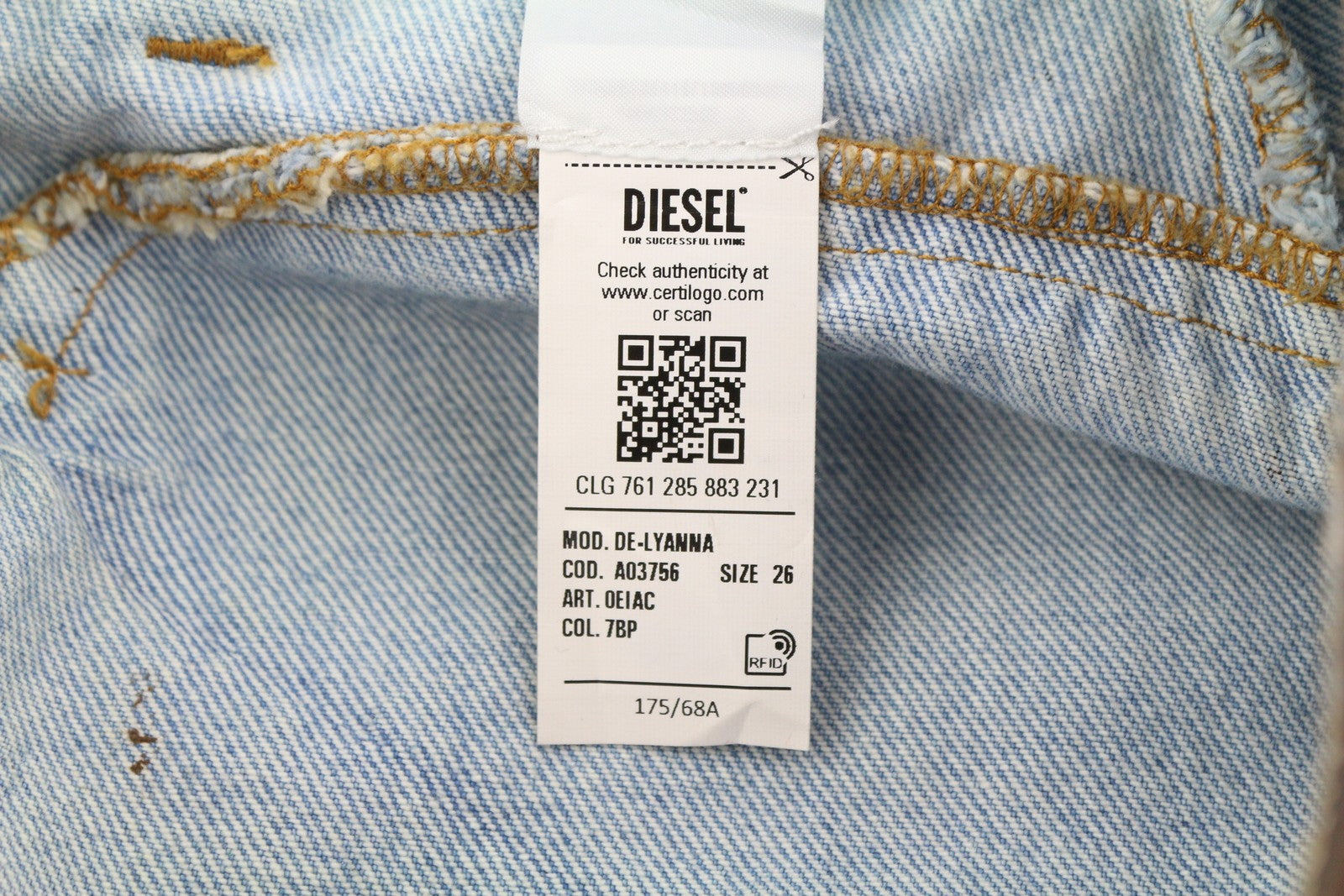 DIESEL De-Lyanna 0EIAC Women Skirt W26 Brown Coated Shiny Denim Zip Mini RRP€295