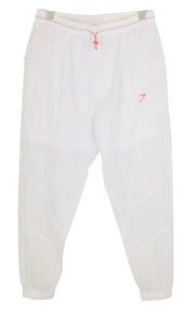 GYMSHARK Pulse Women Trousers M White Sheer Shorts Inside Drawstring Joggers