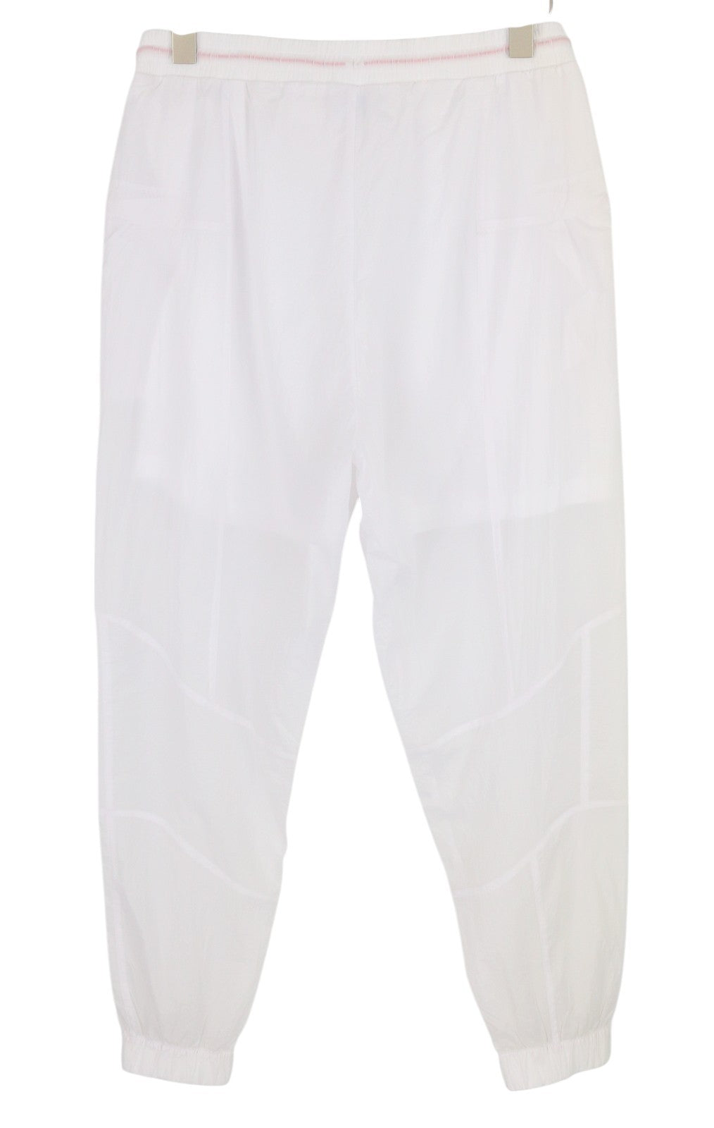 GYMSHARK Pulse Women Trousers M White Sheer Shorts Inside Drawstring Joggers