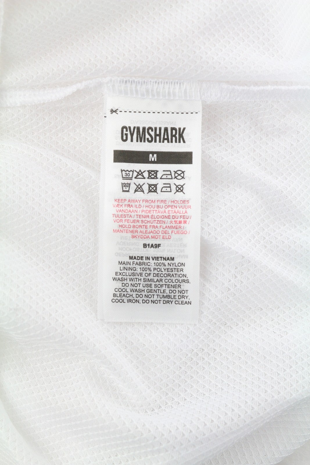 GYMSHARK Pulse Women Trousers M White Sheer Shorts Inside Drawstring Joggers