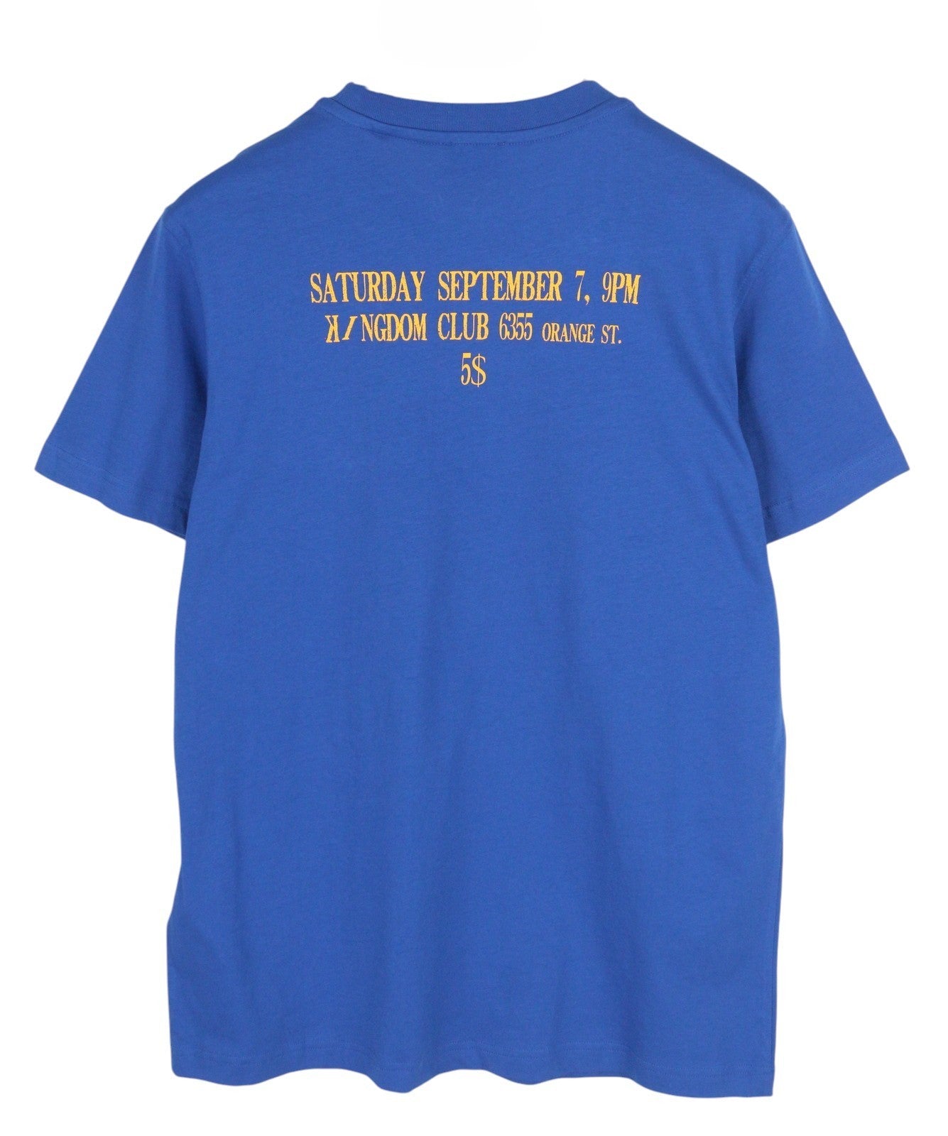 DIESEL T-Diegor-HS2 Men T-Shirt L Blue Short Sleeve Crew Neck Tricot Cotton