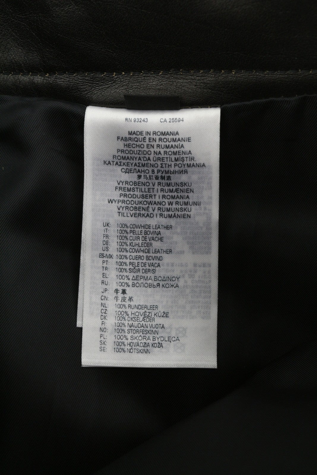 DIESEL L-Emilia Women Skirt W28 Black Cowhide Leather Aged Look Zip Fly RRP€395