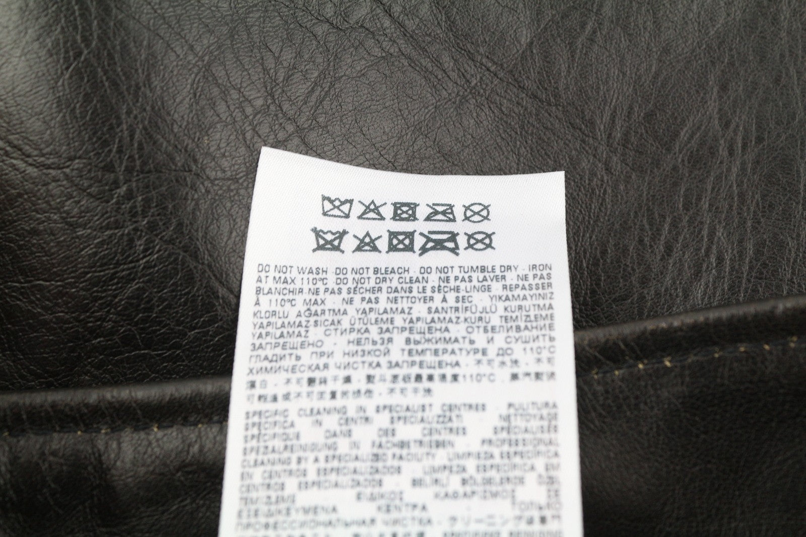 DIESEL L-Emilia Women Skirt W28 Black Cowhide Leather Aged Look Zip Fly RRP€395