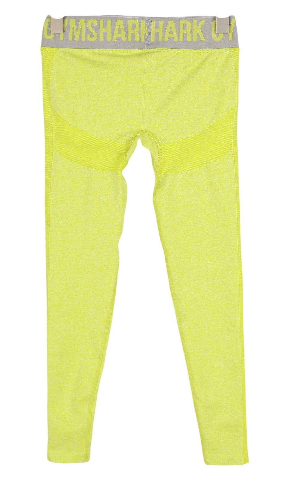 GYMSHARK Flex Women Leggings S Lime Green Low Waist Stretch Logo Sports Fitted