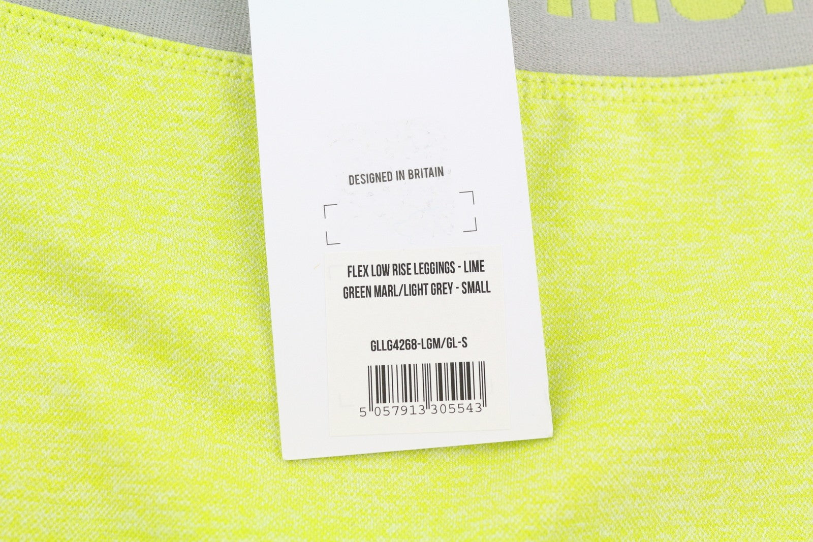 GYMSHARK Flex Women Leggings S Lime Green Low Waist Stretch Logo Sports Fitted
