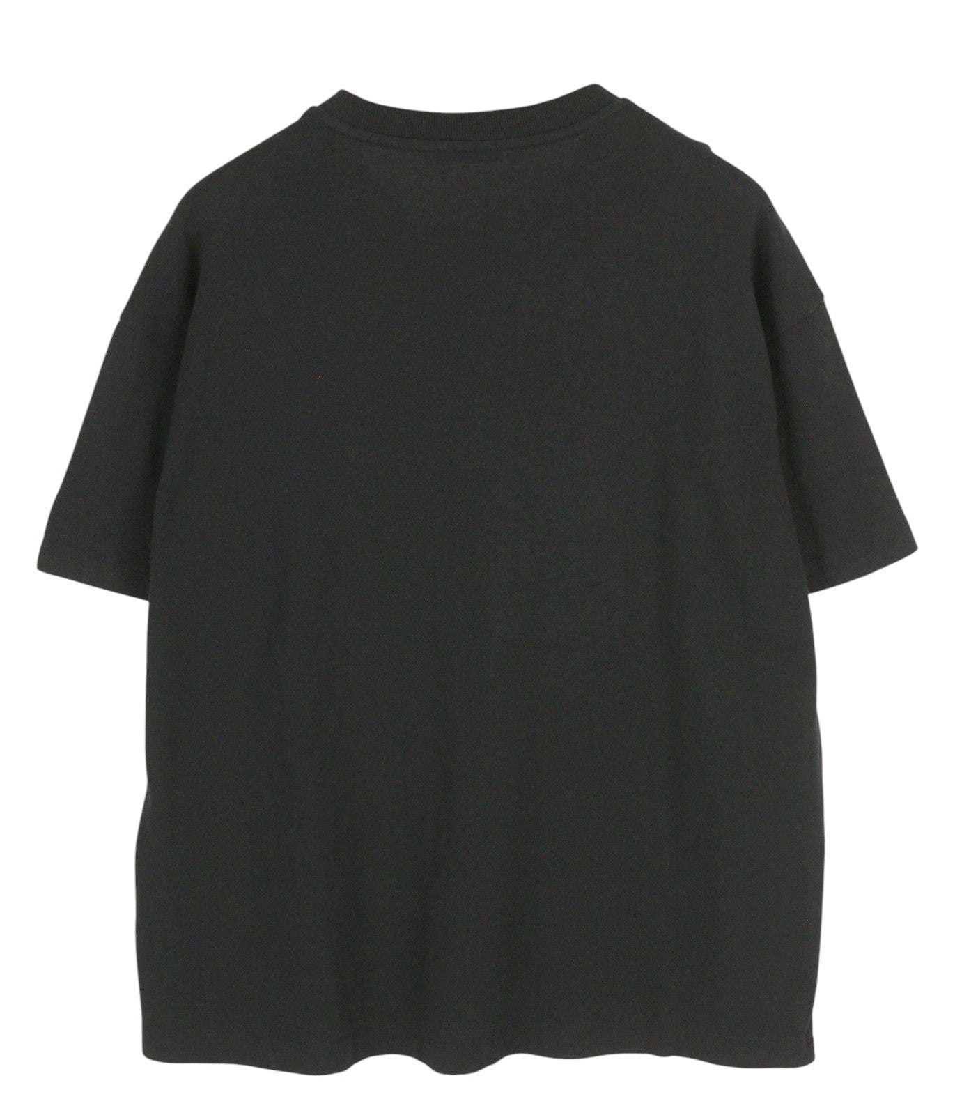 DIESEL D4D-20 Men T-Shirt L Black Short Sleeve Crew Patch Logo Tricot Cotton