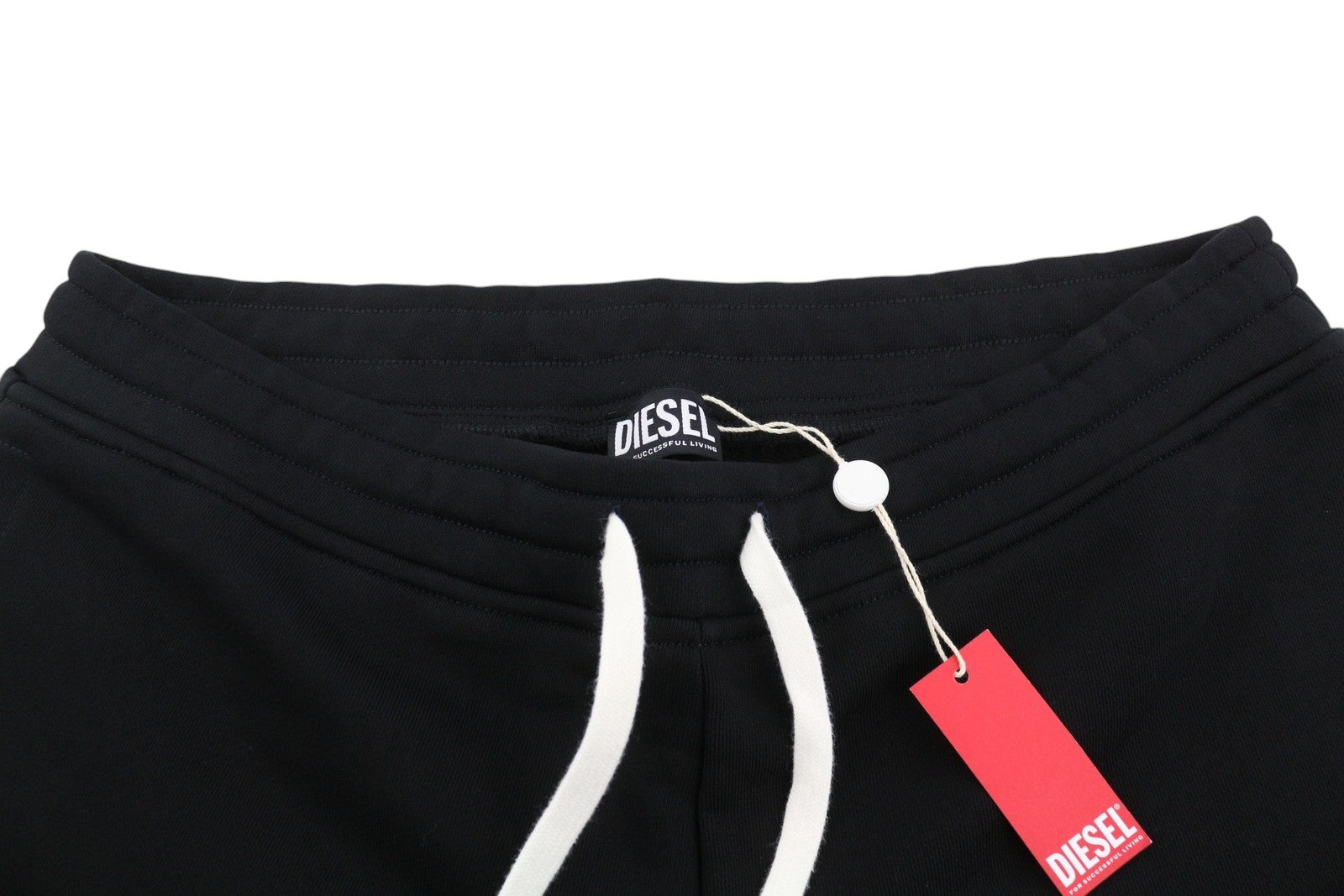 DIESEL P-Stelt Men Shorts 2XL Black Elastic Waist Pockets Sweat Tricot RRP€110