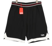 DIESEL P-Bowly Men Shorts 2XL Black Elastic Waist Pockets Tricot Sweat RRP€125