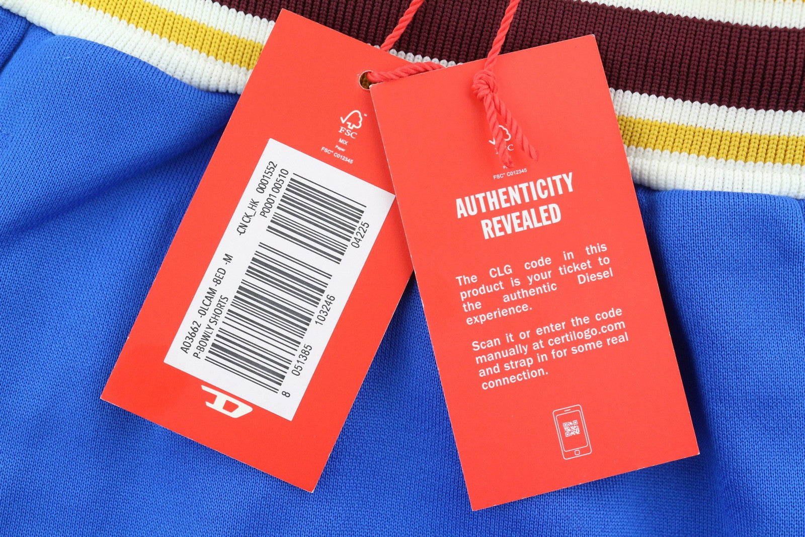 DIESEL P-Bowly Men Shorts M Blue Elastic Pockets Tricot Sweat Strap RRP€125