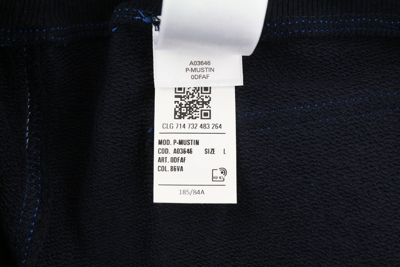 DIESEL P-Mustin Men Shorts L Blue Printed Sweat Elastic Waist Pockets RRP€125