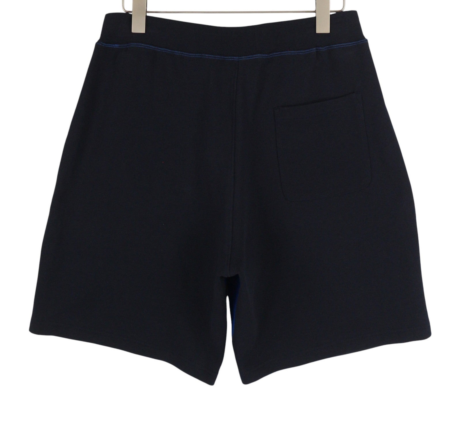 DIESEL P-Mustin Men Shorts L Blue Printed Sweat Elastic Waist Pockets RRP€125