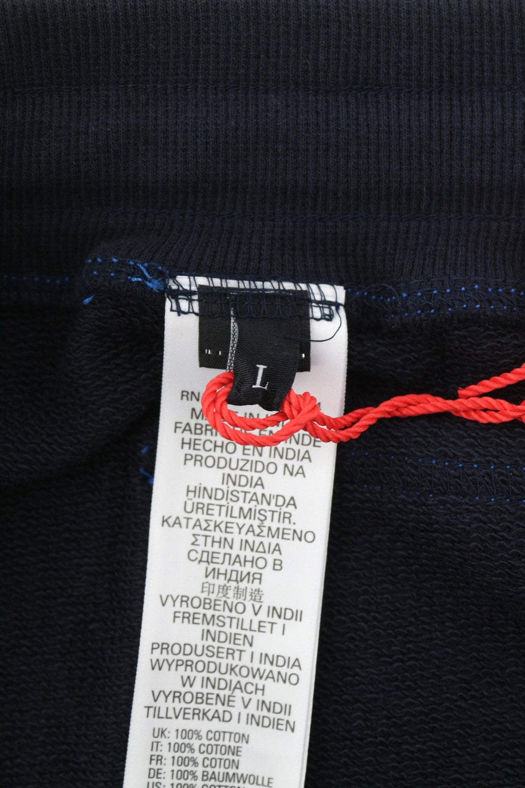 DIESEL P-Mustin Men Shorts L Blue Printed Sweat Elastic Waist Pockets RRP€125