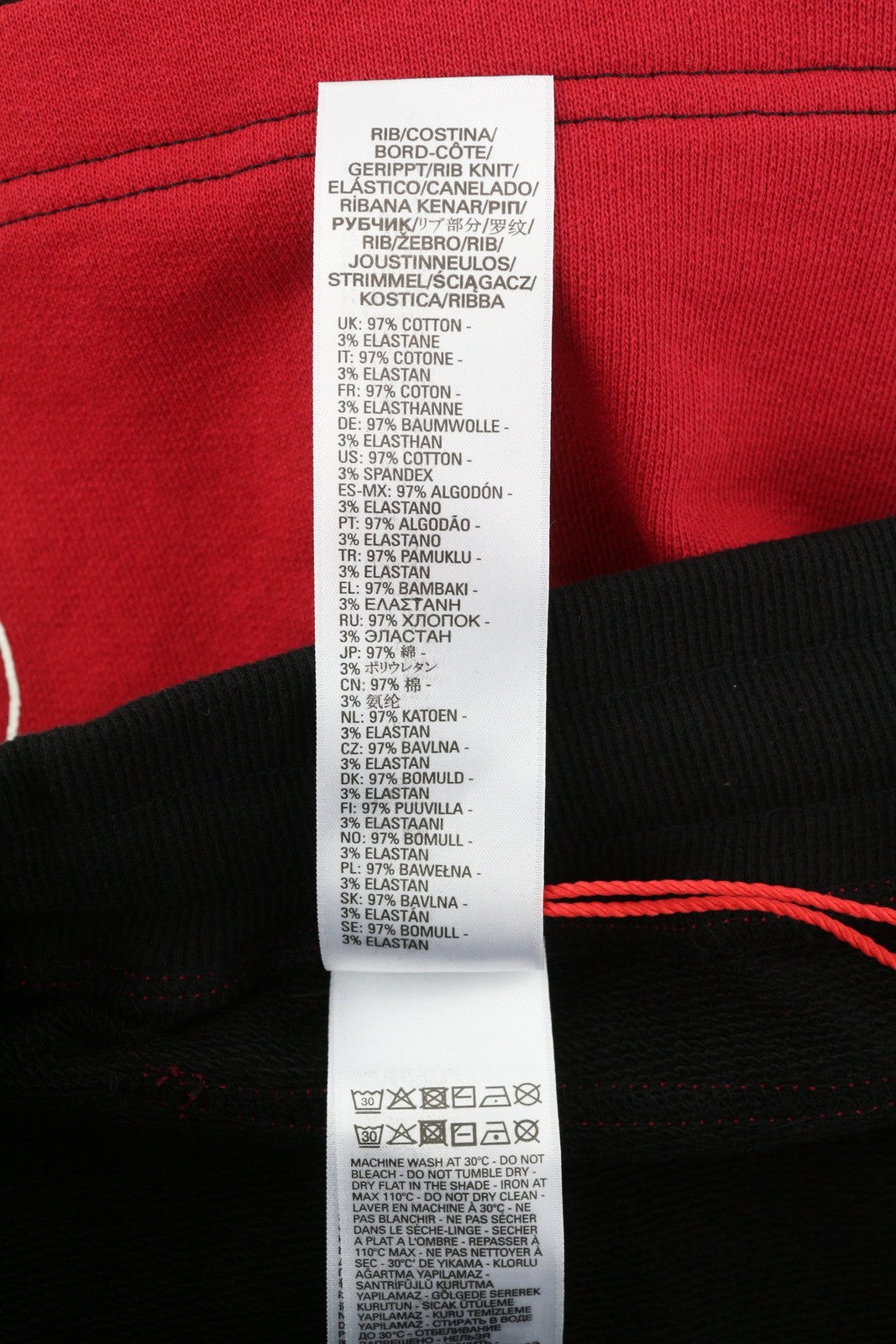 DIESEL P-Mustin Men Shorts L Red Printed Sweat Elastic Waist Pockets RRP€125