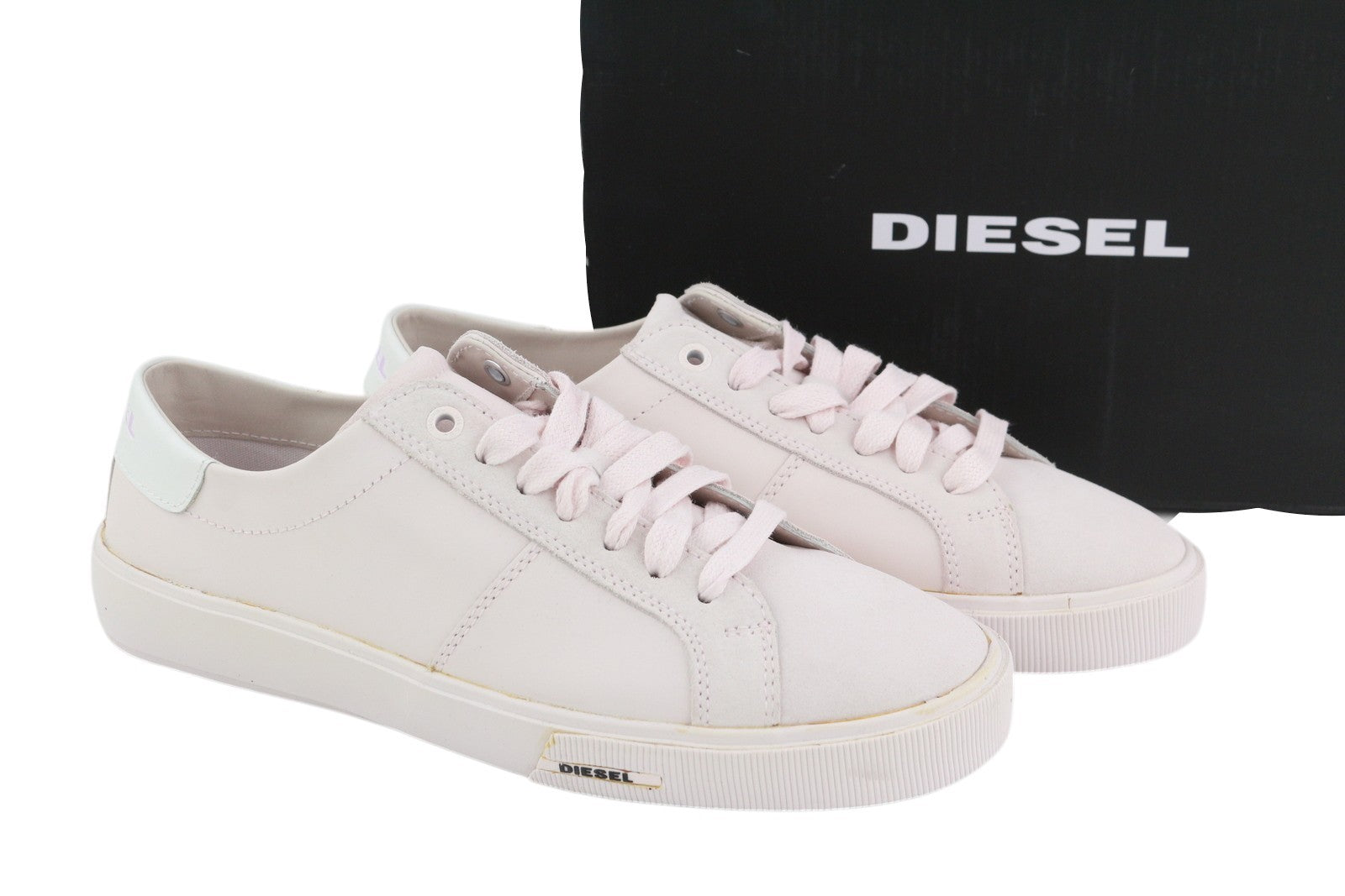 DIESEL S-Mydori Lc W Women Sneakers EU40 Light Pink Leather Almond RRP€200