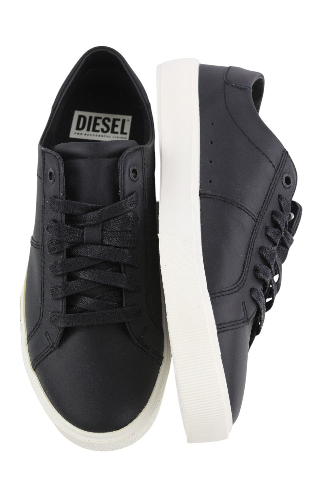 DIESEL S-Mydori Lc W moteriški sportbačiai, juodi, odiniai, suvarstyti, žemakulniai, EU40, rekomenduojama kaina – 200 € 