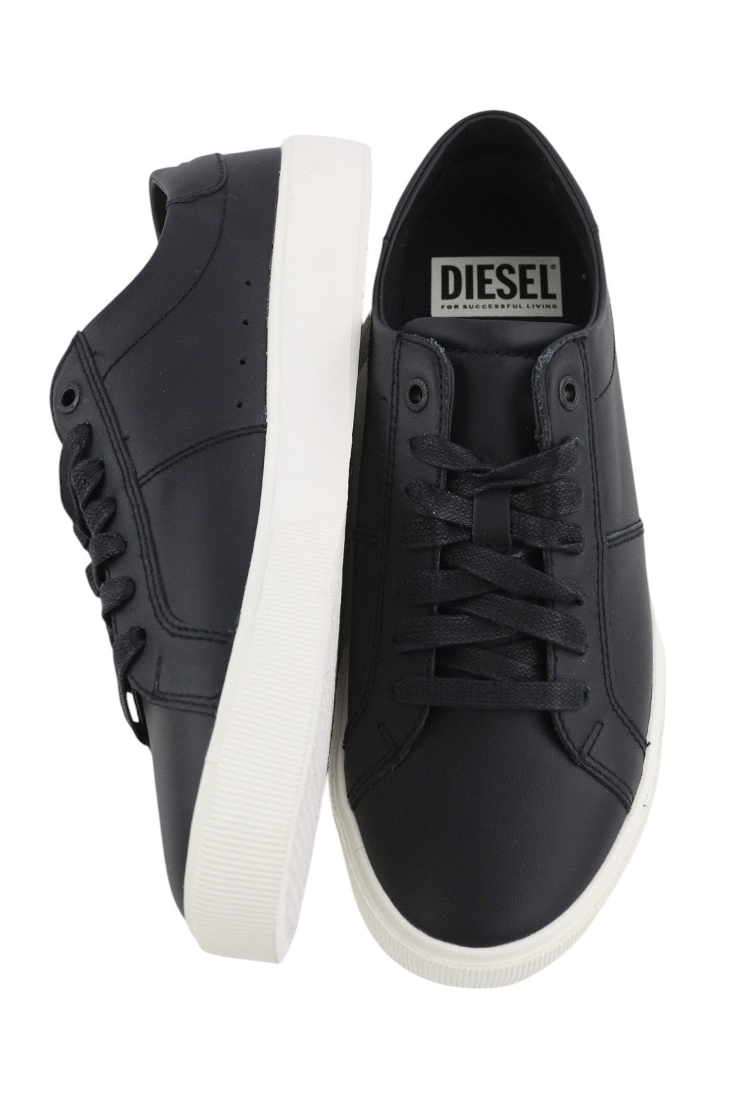 DIESEL S-Mydori Lc W moteriški sportbačiai, juodi, odiniai, suvarstyti, žemakulniai, EU40, rekomenduojama kaina – 200 € 