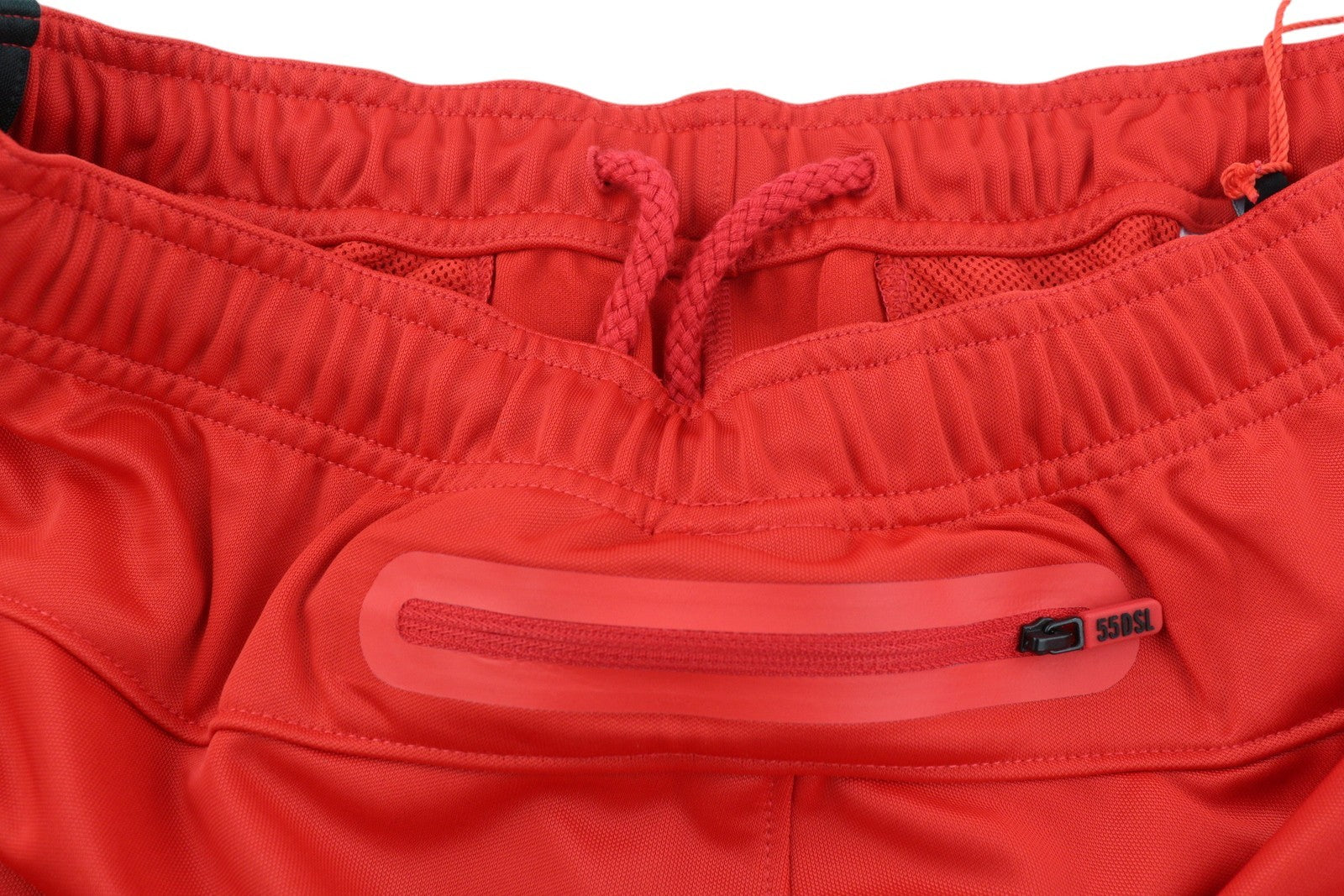 DIESEL Amsb-Stadiom-WT13 Men Shorts L 55DSL Sport Track Elastic Waist  Red