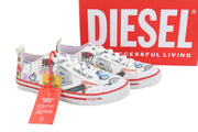DIESEL S-Athos Low Men Sneakers EU45 Patterned Low Top Laced Almond Toe RRP€160